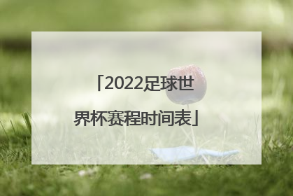 2022足球世界杯赛程时间表